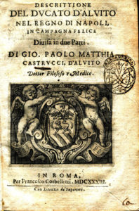 Frontespizio dell’editio princeps (Biblioteca Universitaria Alessandrina - Roma su concessione del Ministero per i Beni e le attività Culturali e del Turismo, con divieto di ulteriore riproduzione o duplicazione con qualsiasi altro mezzo).