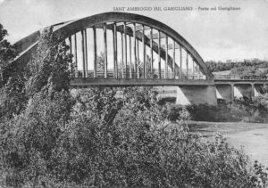 Sant’Ambrogio. Il ponte sul Garigliano costruito negli anni Venti del Novecento.