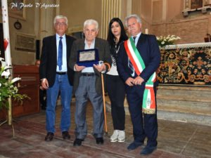 Da sinistra: Benedetto Di Mambro, Giovanni Petrucci, l’assessore alla Cultura Annalisa Fionda, il sindaco di Sant’Elia Fernando Cuozzo (Foto Paolo D’Agostino).