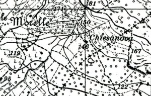 Fig. 2 - Particolare della Tav. 1:25.000 dell’IGM (Foglio 160, NE II).